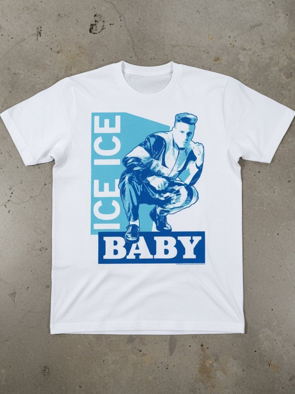 Ice Ice Baby Retro Graphic T-Shirt | Vintage 90s Music Inspired Tee | Cool Blue